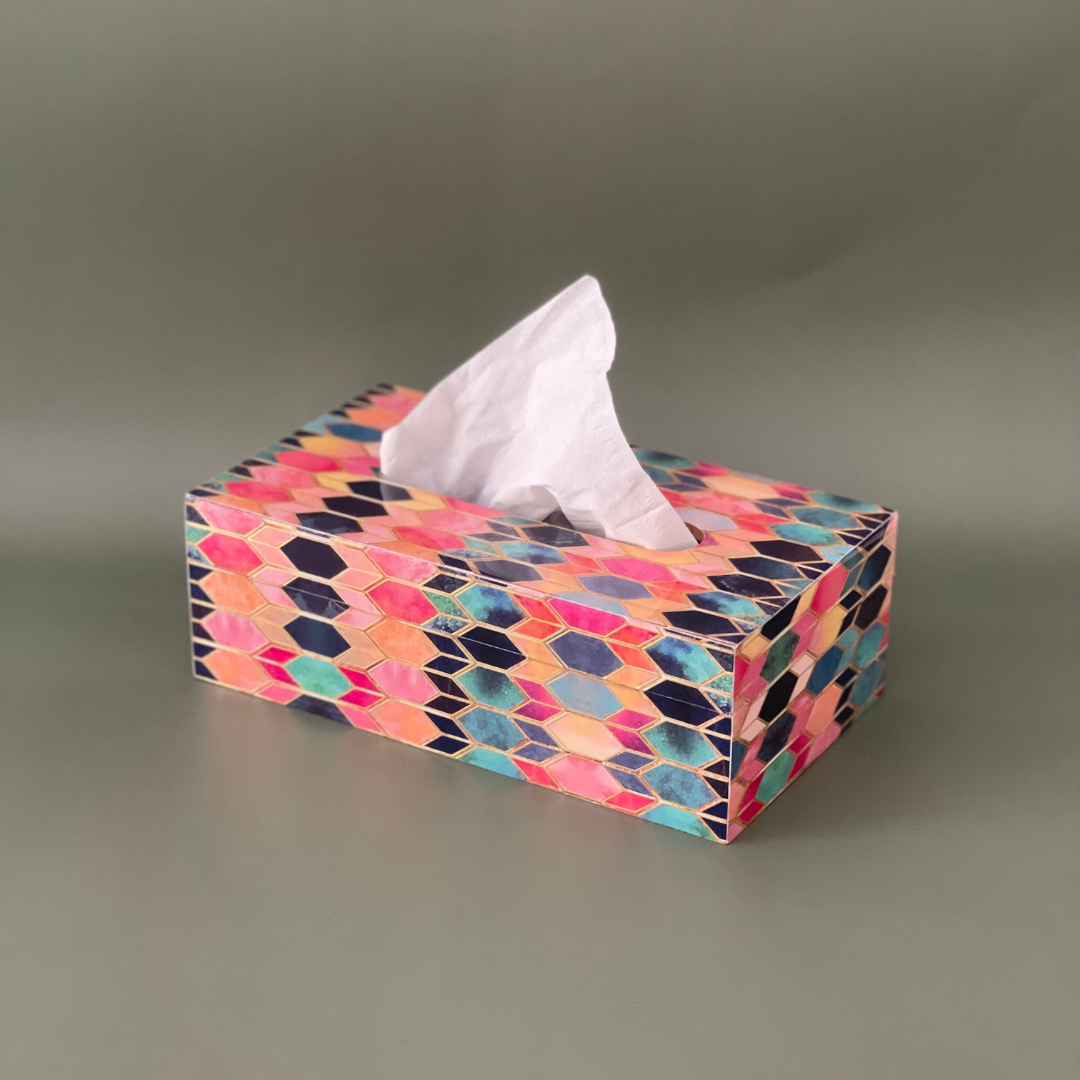 Compact Wood tissue box for modern decor