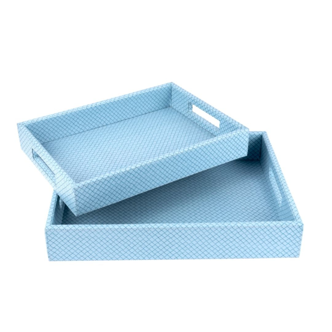 Decorative leather tray for functional elegance