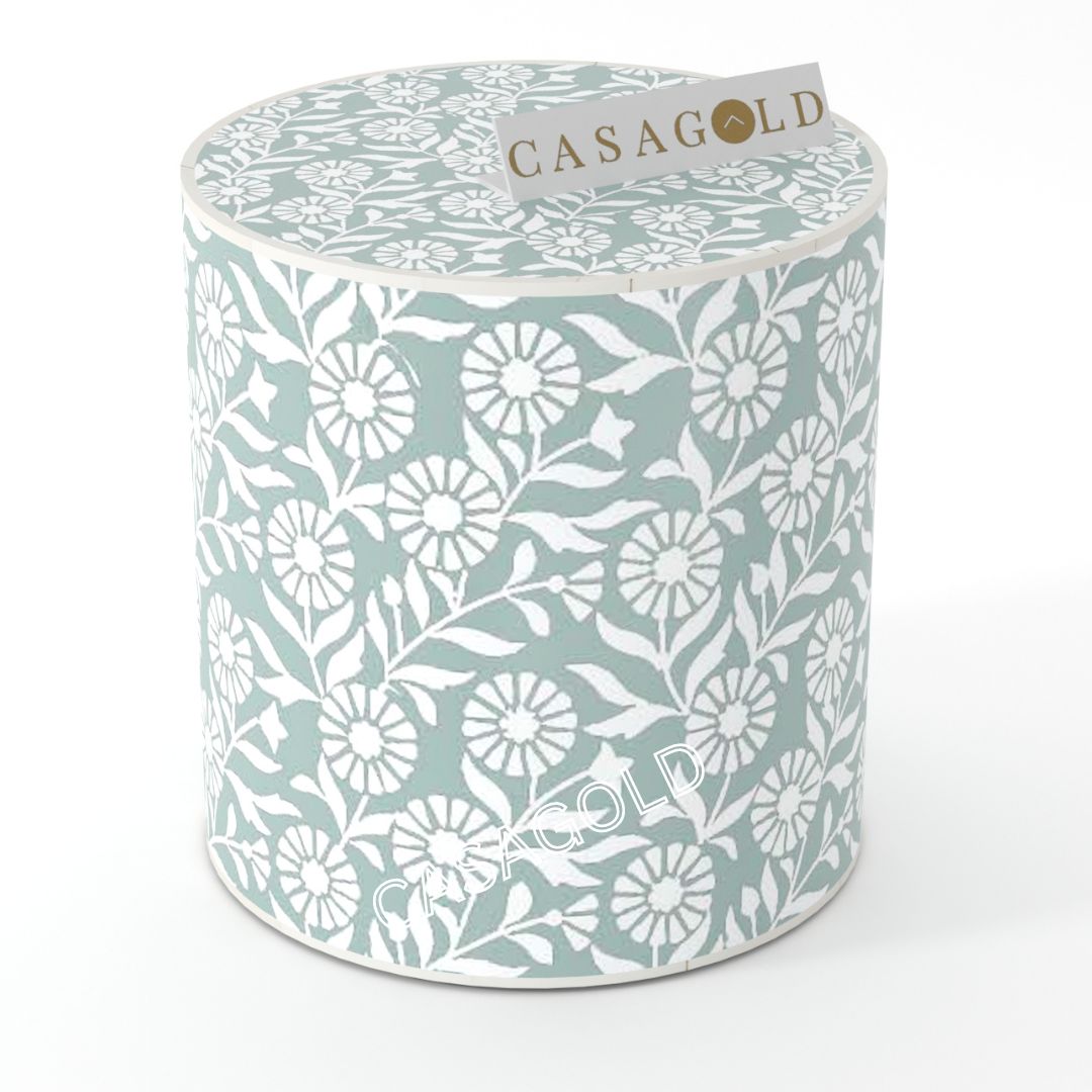 Bold Drum Inlay Side Table
