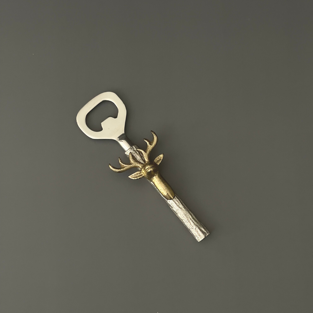 Sophisticated bottle opener with stag design. bar bottle opener