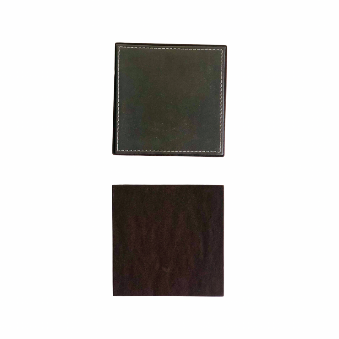 Black leather executive desk organizer for professionals