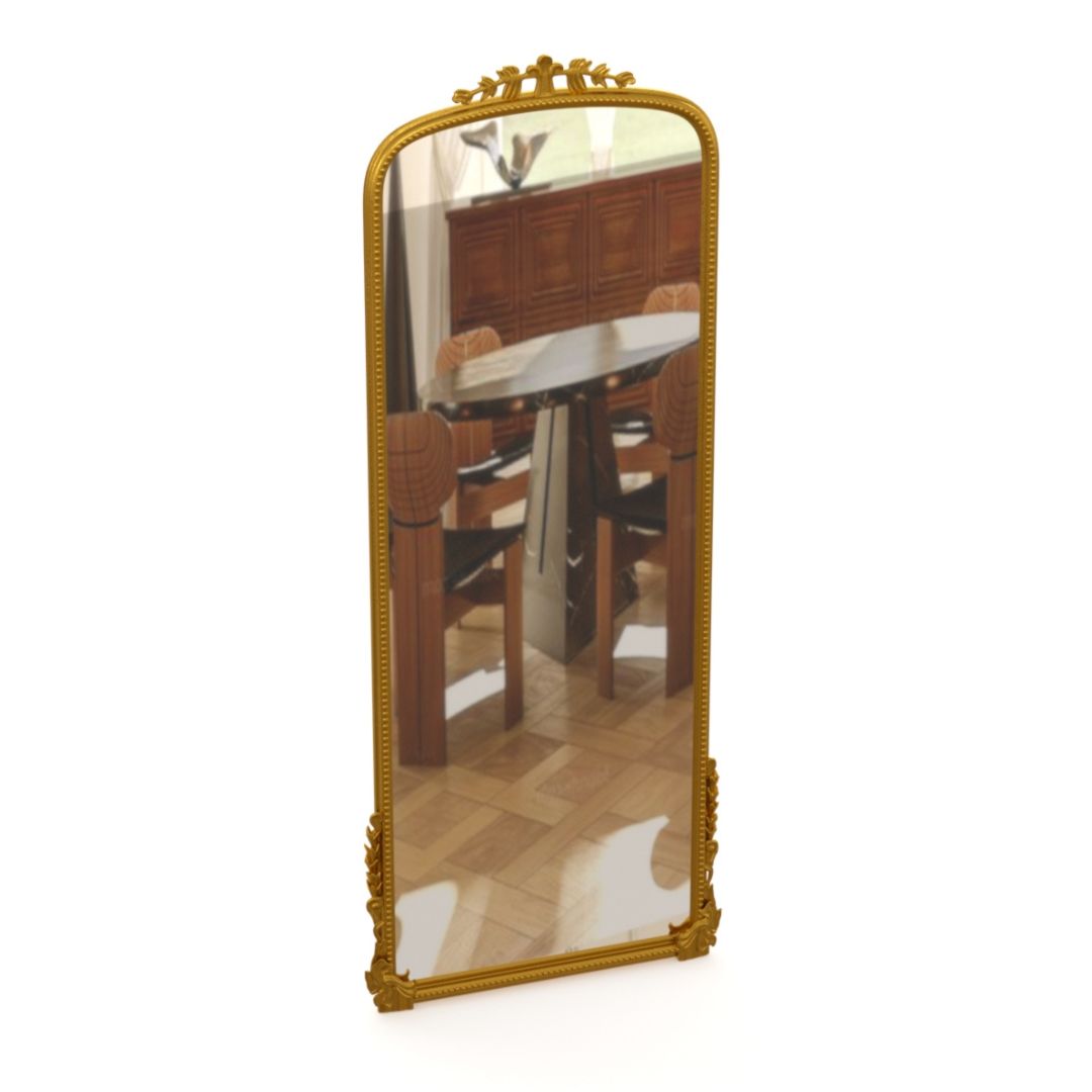 Full-Length Vintage Glass Dressing Mirror