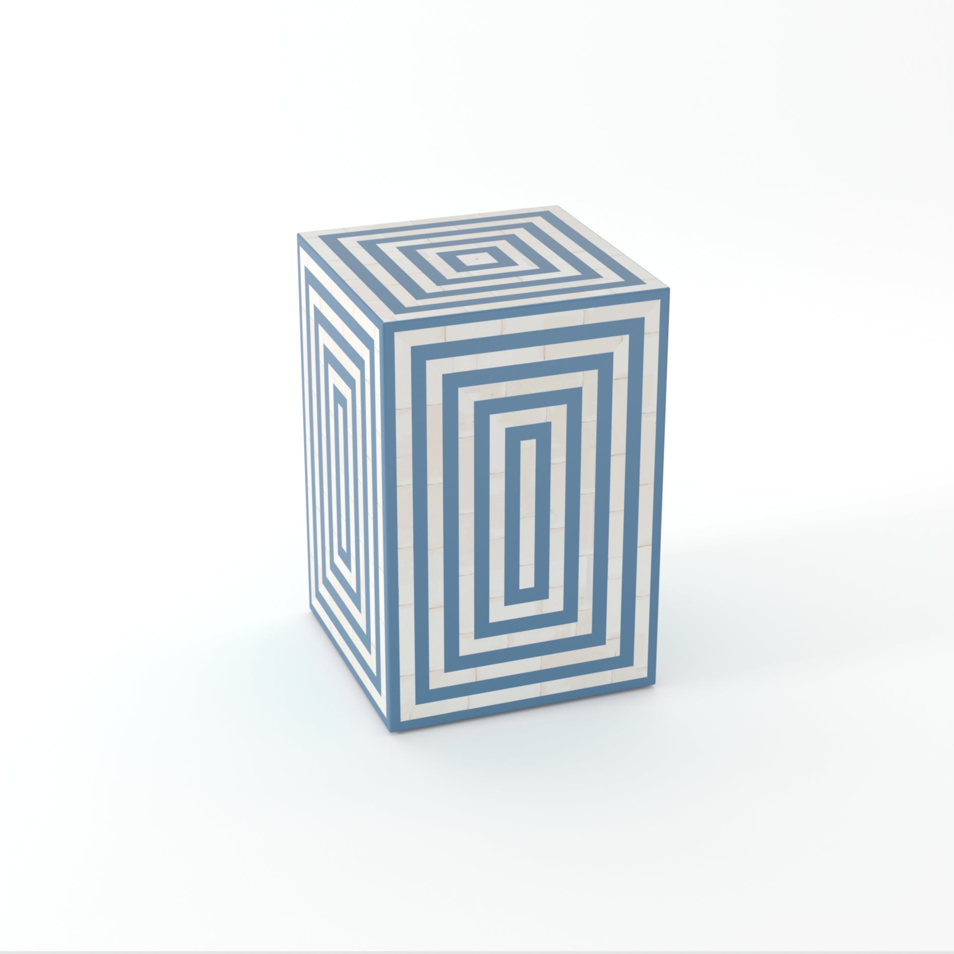 Handcrafted Bone Inlay Side Table