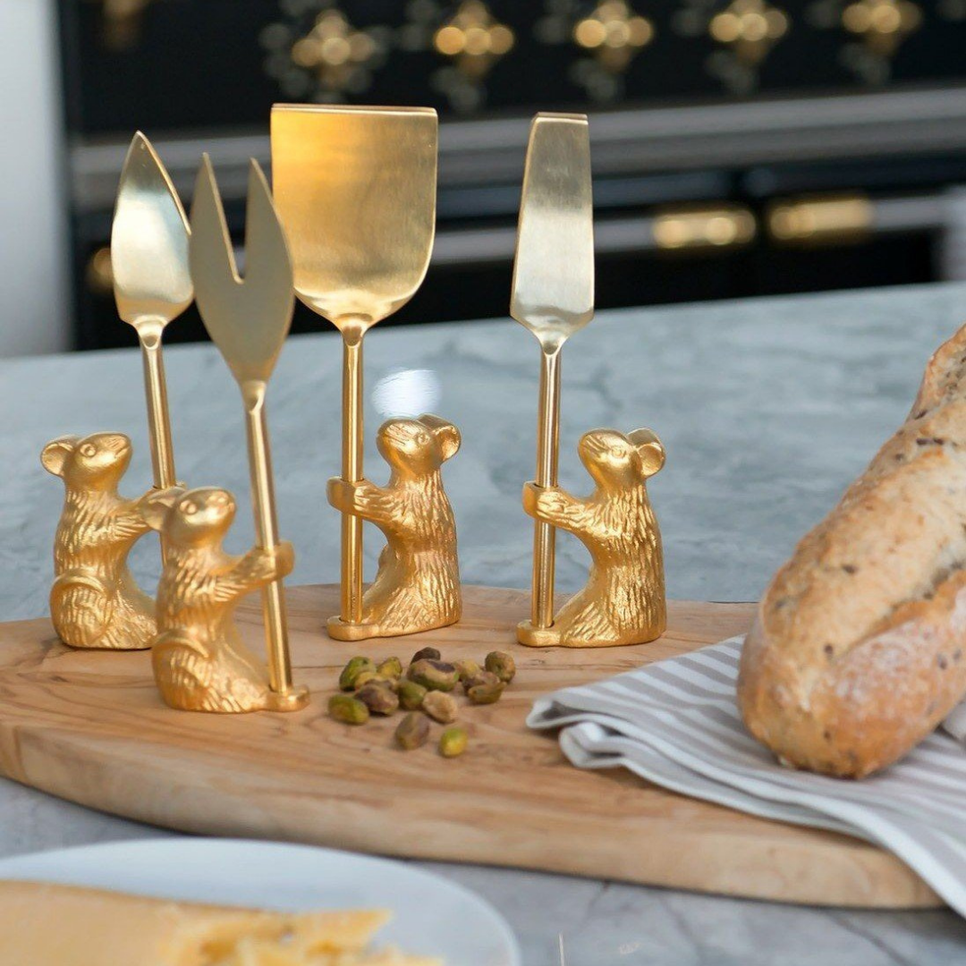 Handcrafted luxury cheese knife collection