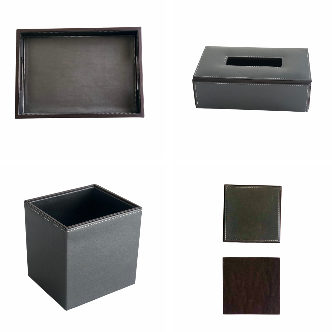 Handcrafted leather organizer for office use