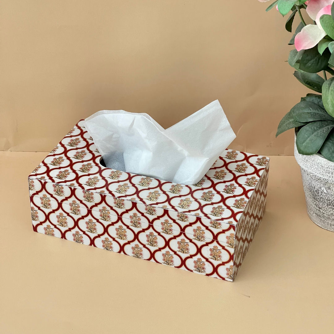 Unique handcrafted tissue box for luxury spaces