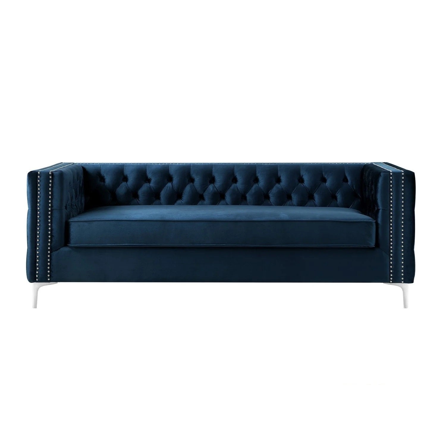 Handcrafted tufted velvet luxury sofa in vibrant colors