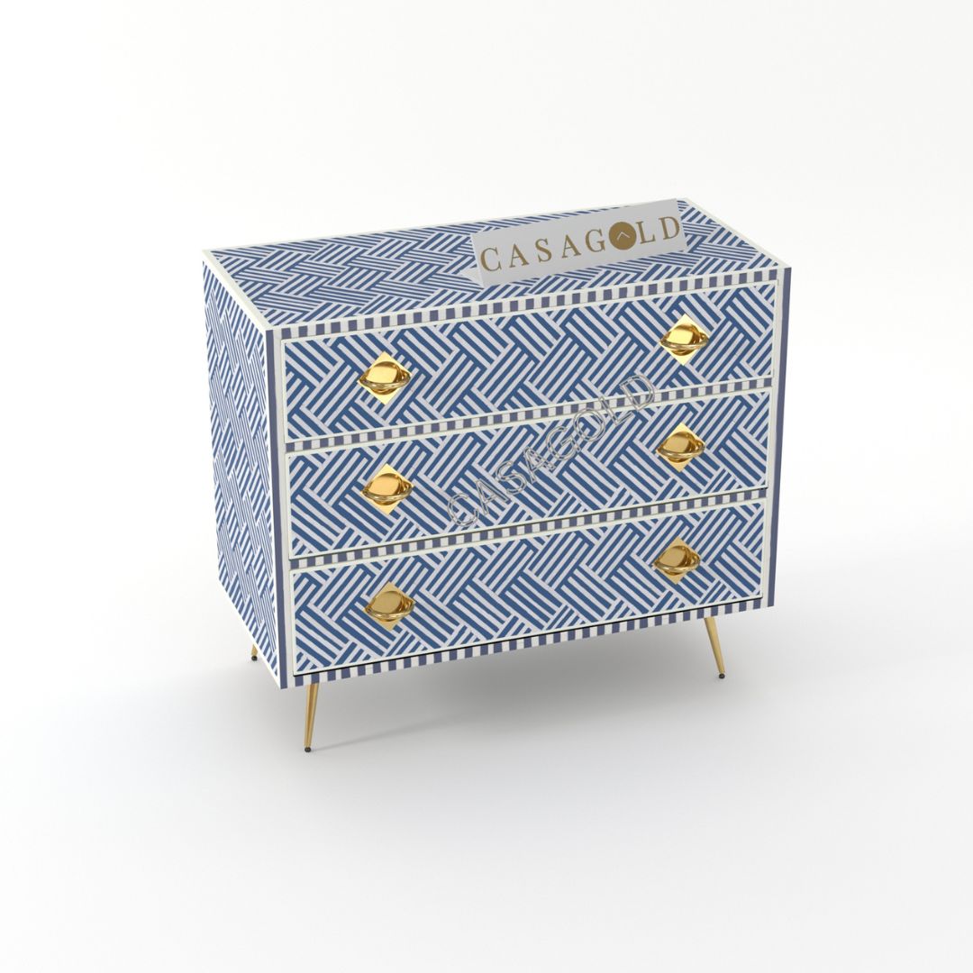 High-end bone inlay chest of drawers for luxury bedrooms