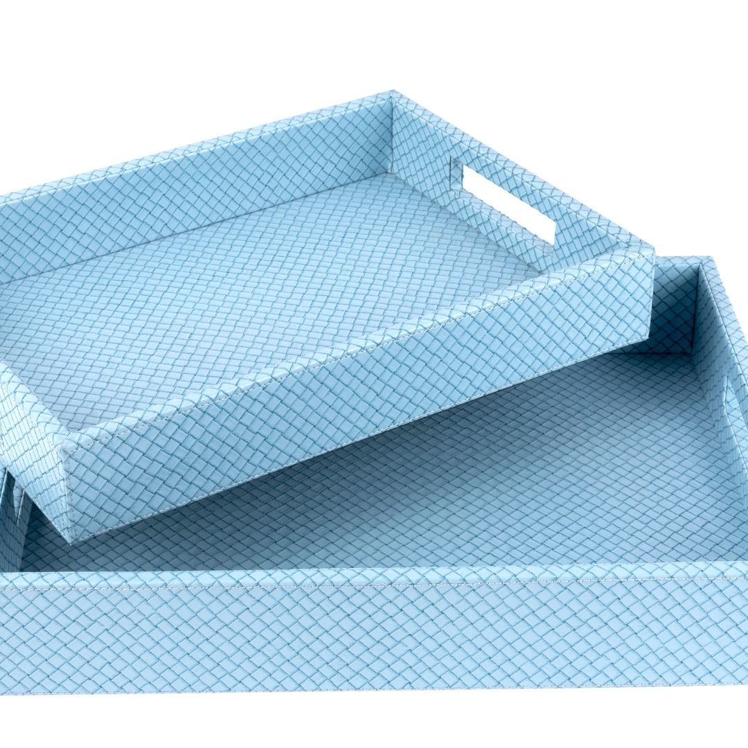 Stylish leather tray for elegant home decor
