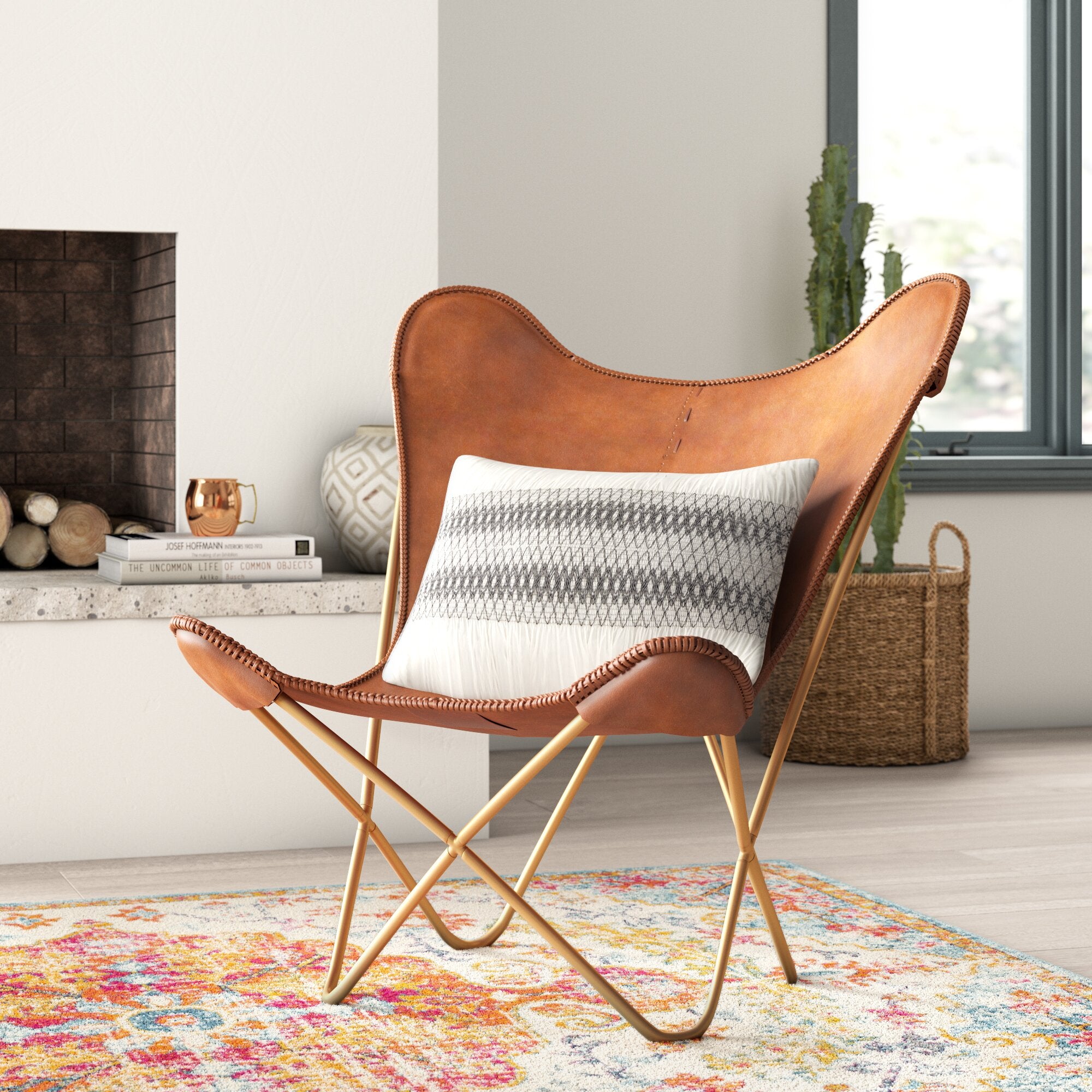 Elegant tufted leather lounge chair for luxury interiors