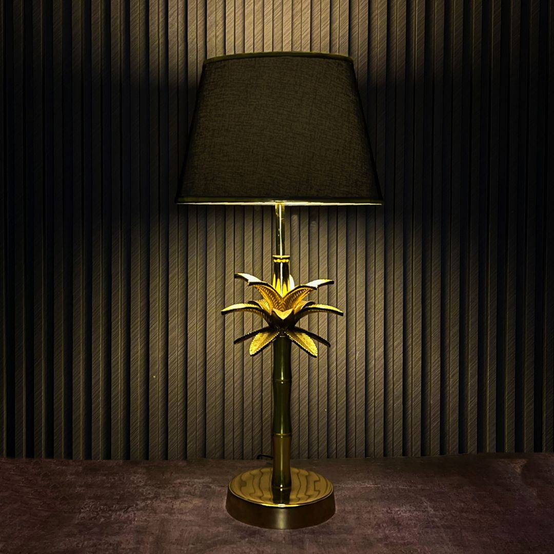 Metal and Fabric luxury lamp with cozy light