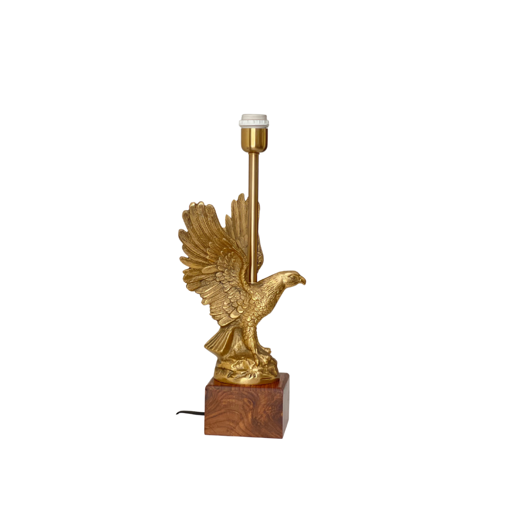 Metal luxury table lamp with white shade