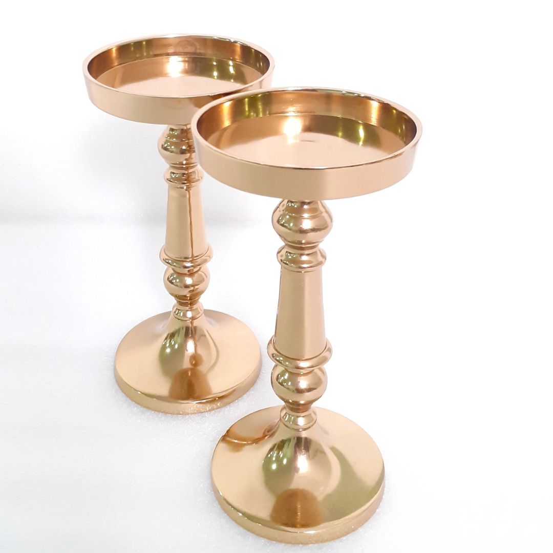 Modern Brass Candle Holder with Sleek Design
