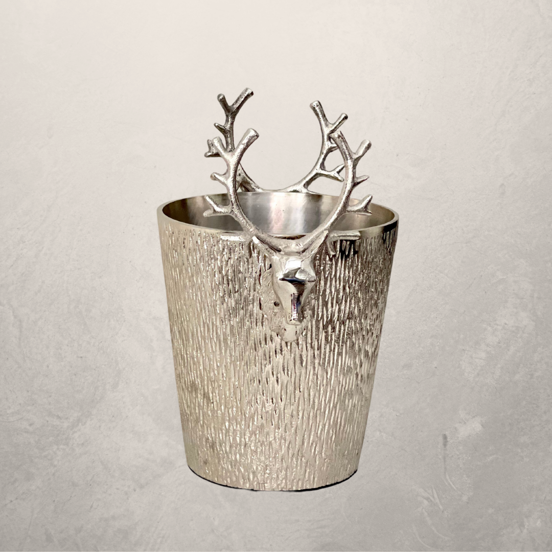 Stylish wine cooler with modern stag detail. Bar cutlery