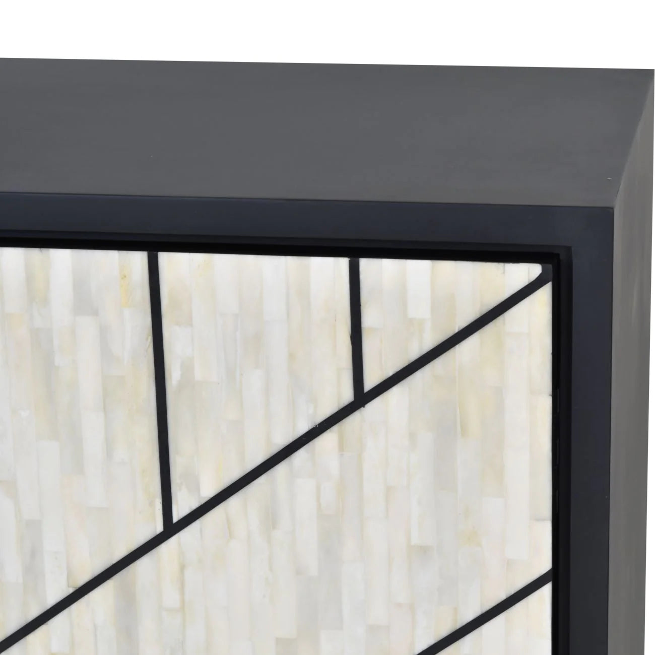 Mosaic pattern bone inlay sideboard for artistic interiors.