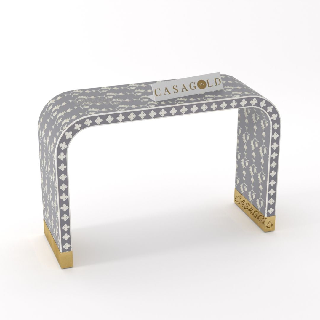 Overlay Bone Inlay Console with Elegant Design