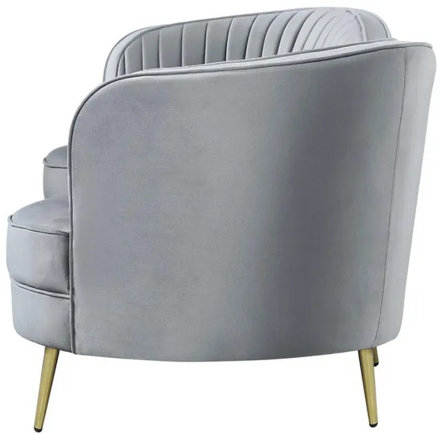 Scandinavian two-tone luxury sofa with light wood frame