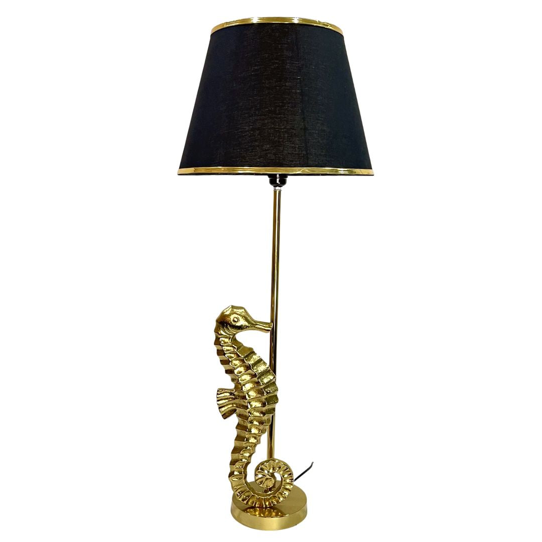 Seahorse Luxury Black and Gold Table Lamp for Bold Style