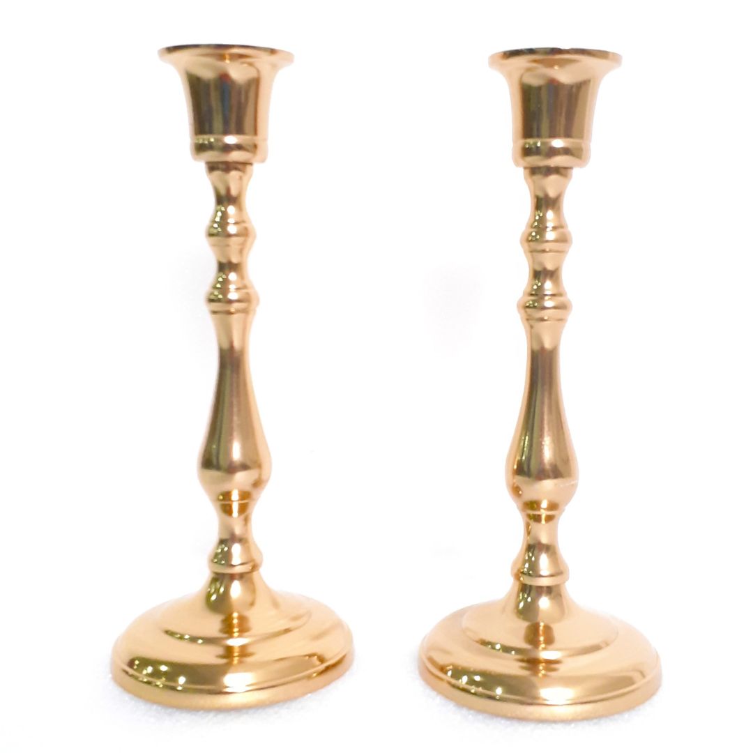Slim Brass Candle Holder for Contemporary Homes