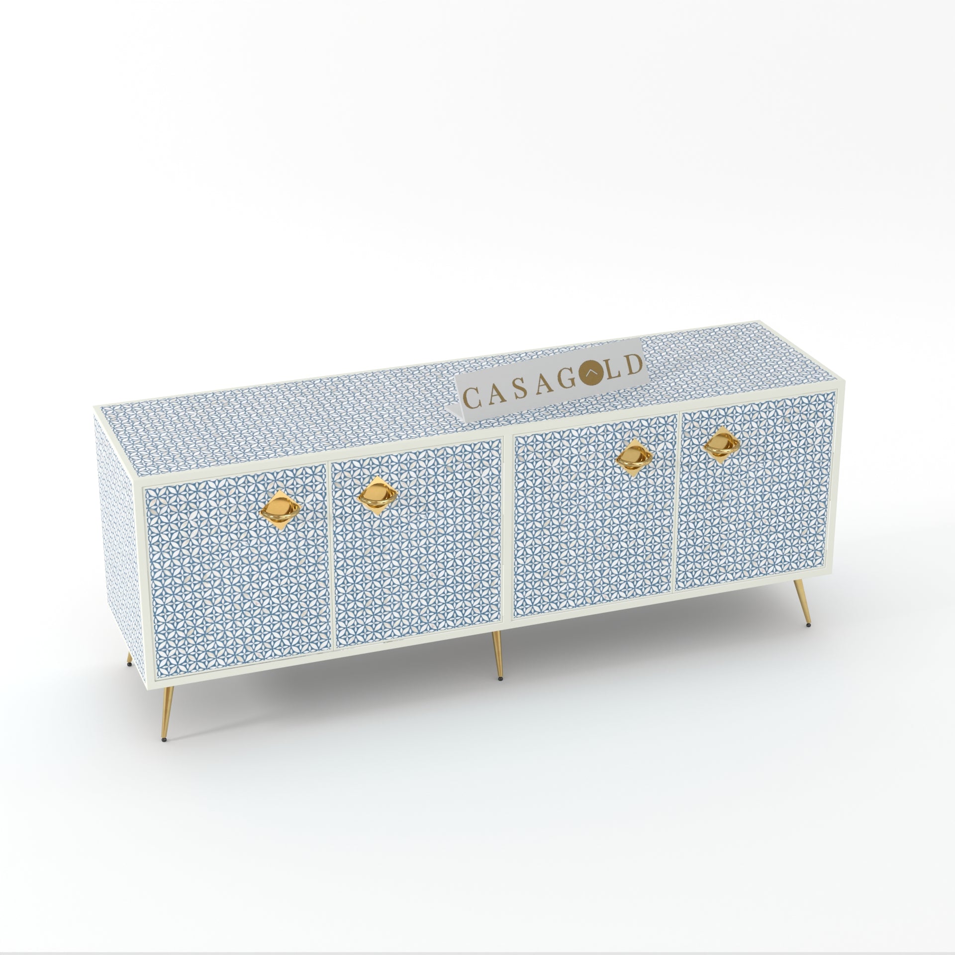 Sophisticated Blue inlay media unit