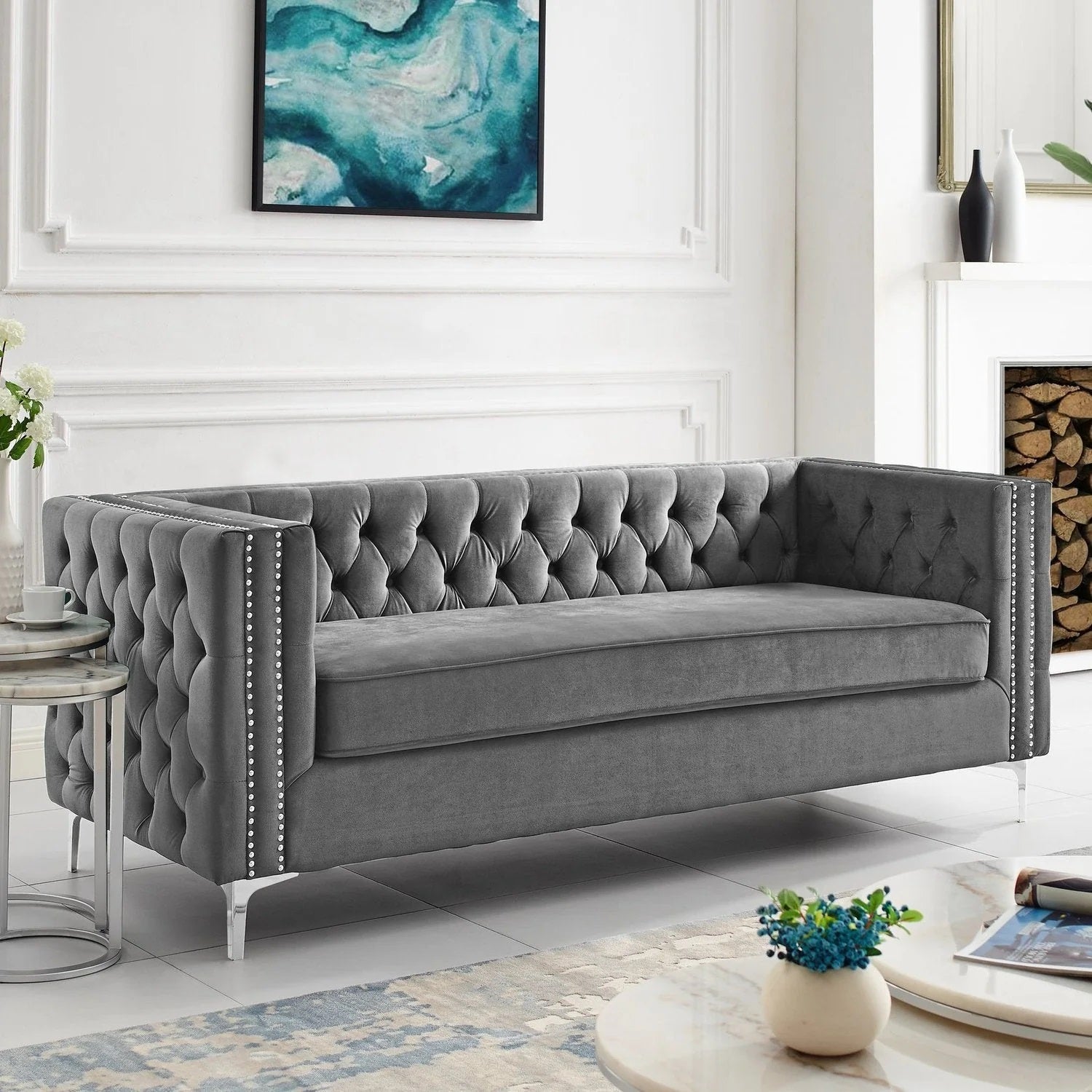 Tailored Linen Three-Seater Sofa