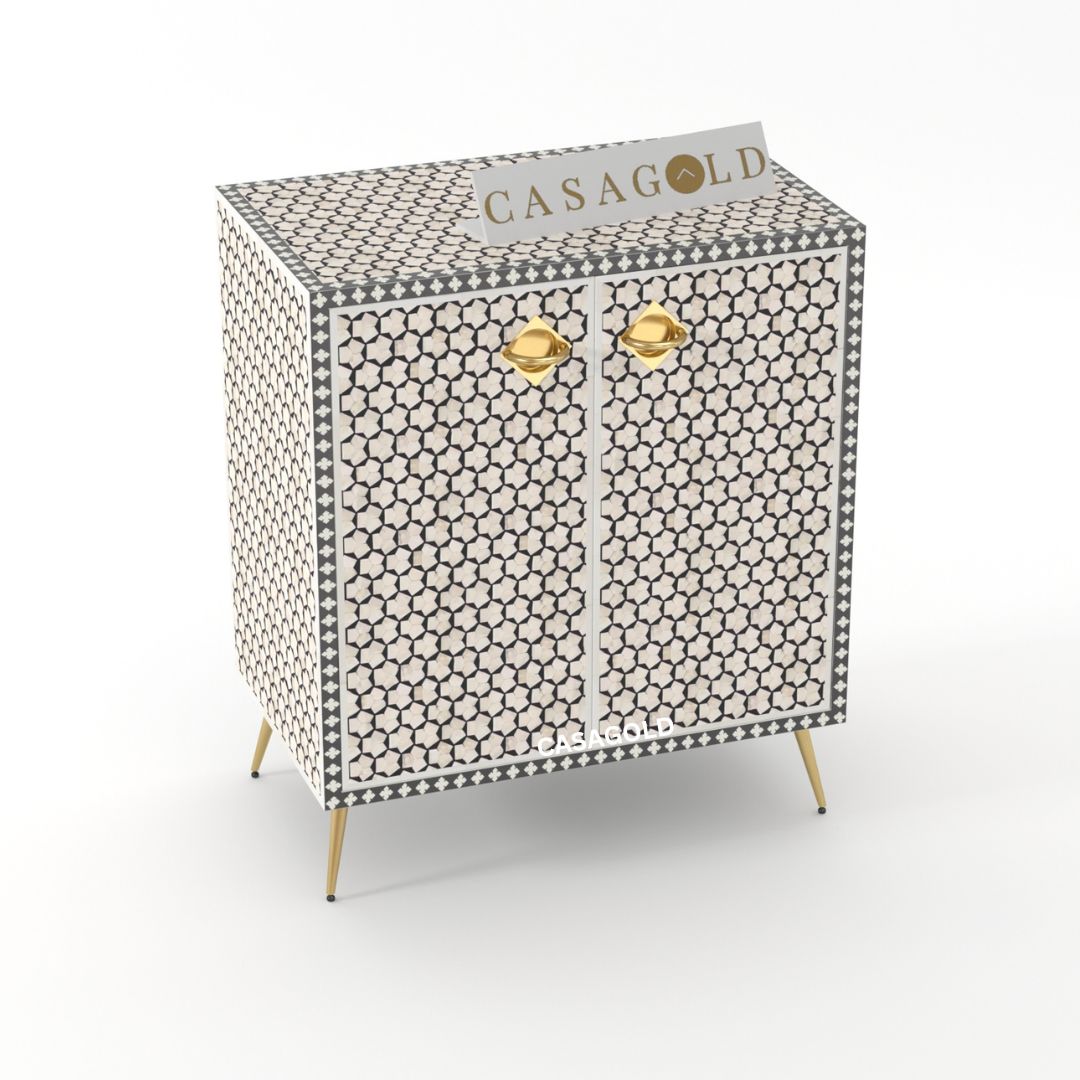 Targua Blue Inlay Storage Cabinet