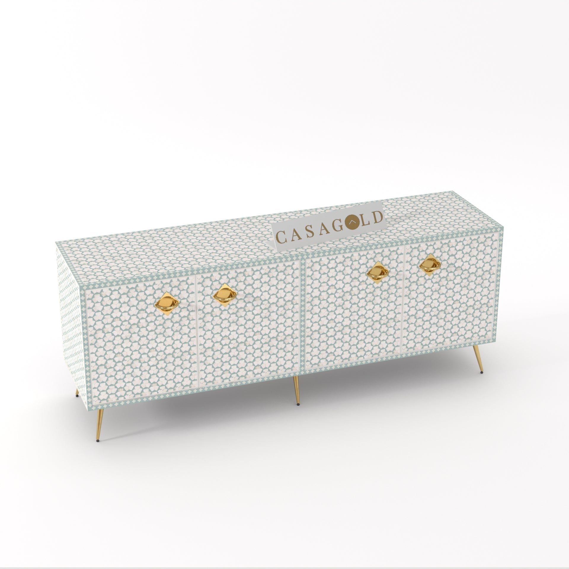 Targua Brass Inlay Sideboard