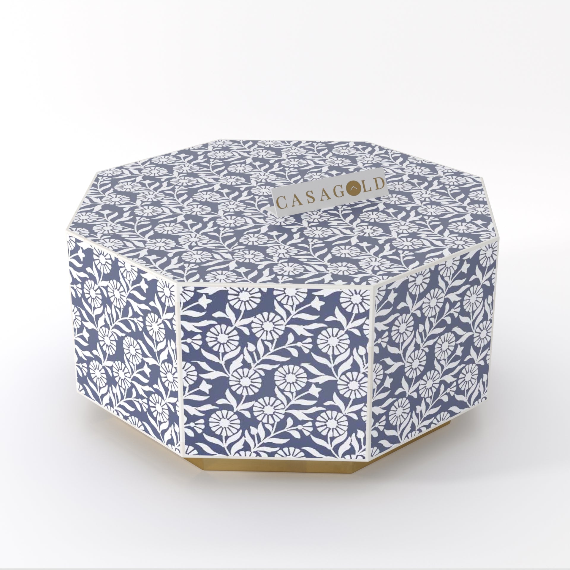 Timeless Bone Inlay Hexagon Coffee Table