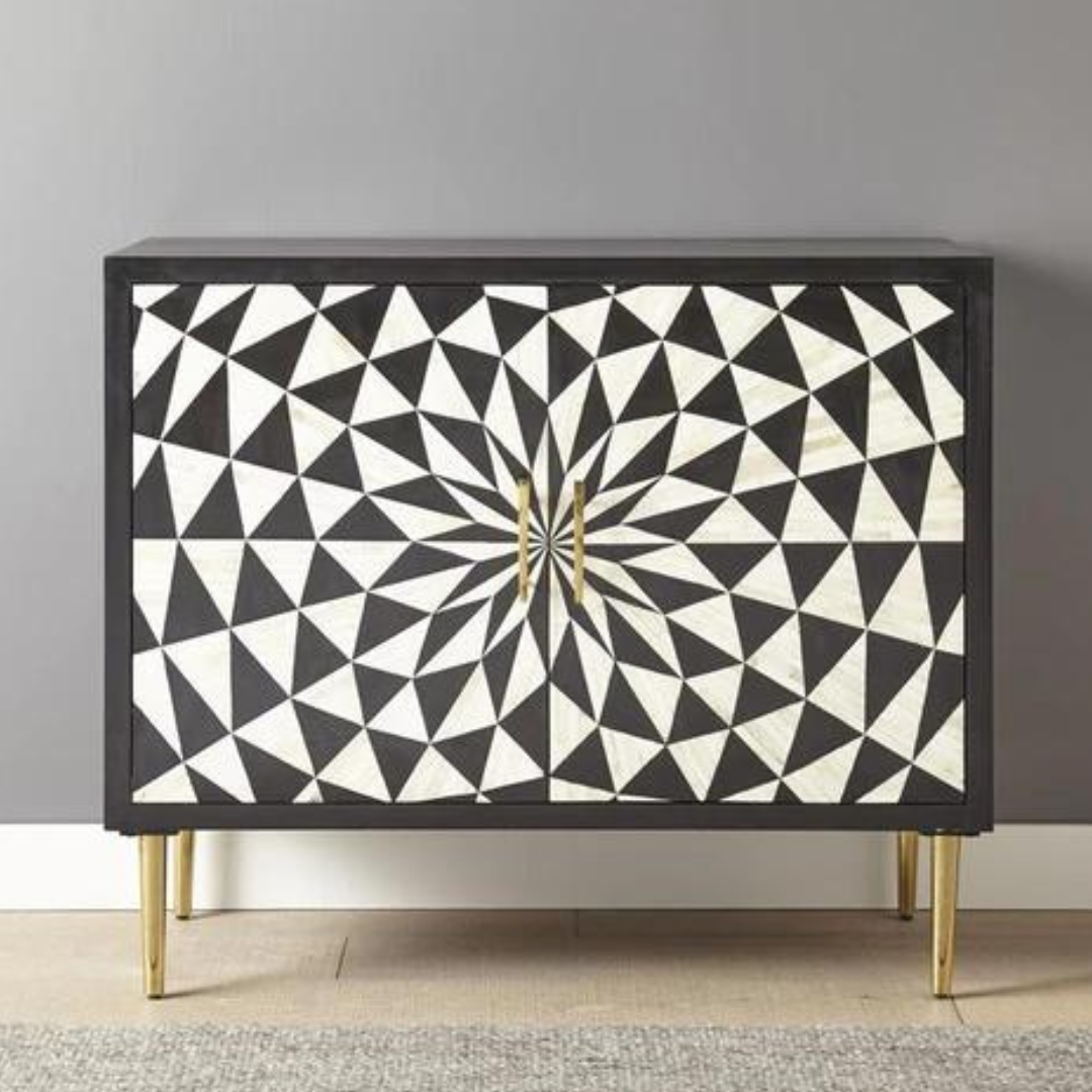 Vintage Black Inlay Sideboard. slim storage cabinet tall corner cabinet bathroom linen cabinets pantry storage cabinet
