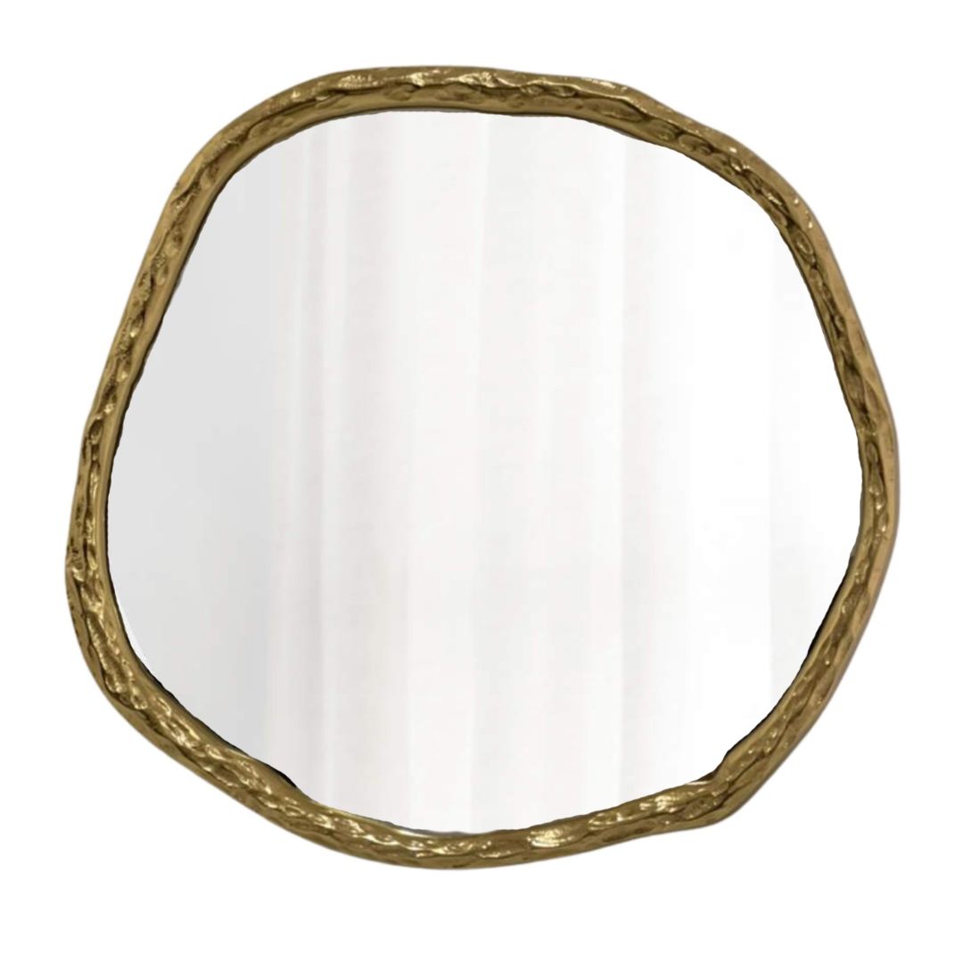 Vintage Hammered Gold -framed glass mirror for shabby chic spaces