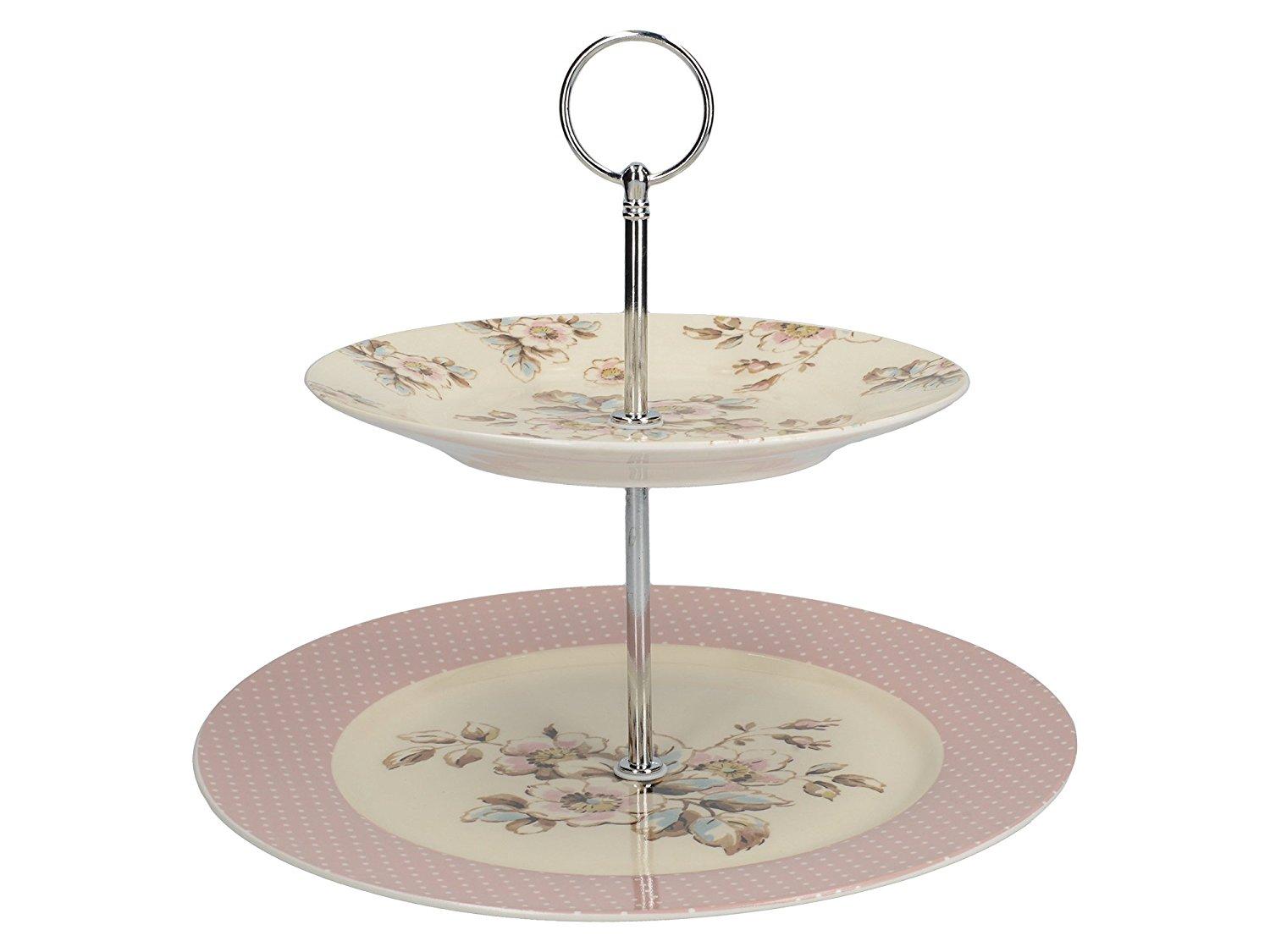 Vintage-inspired luxury 2-tier cake stand