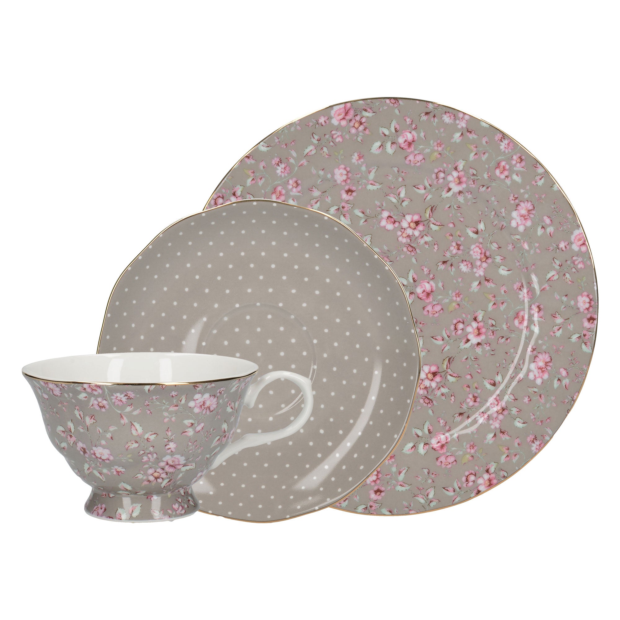 Vintage-inspired luxury cup plate set for collectors
