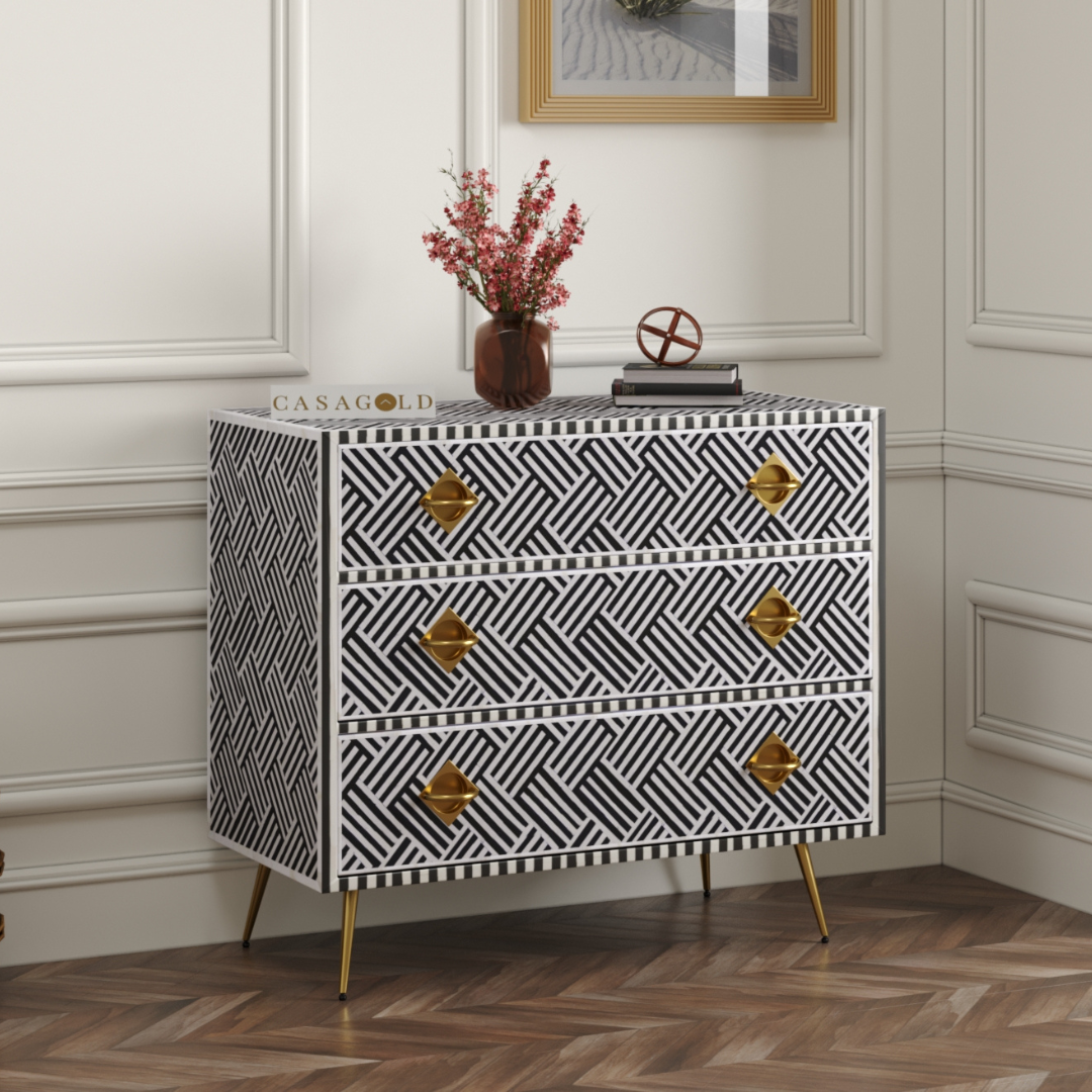 Waterfall-inspired white inlay chest for chic storage solutions storage cabinet dvd storage cabinet