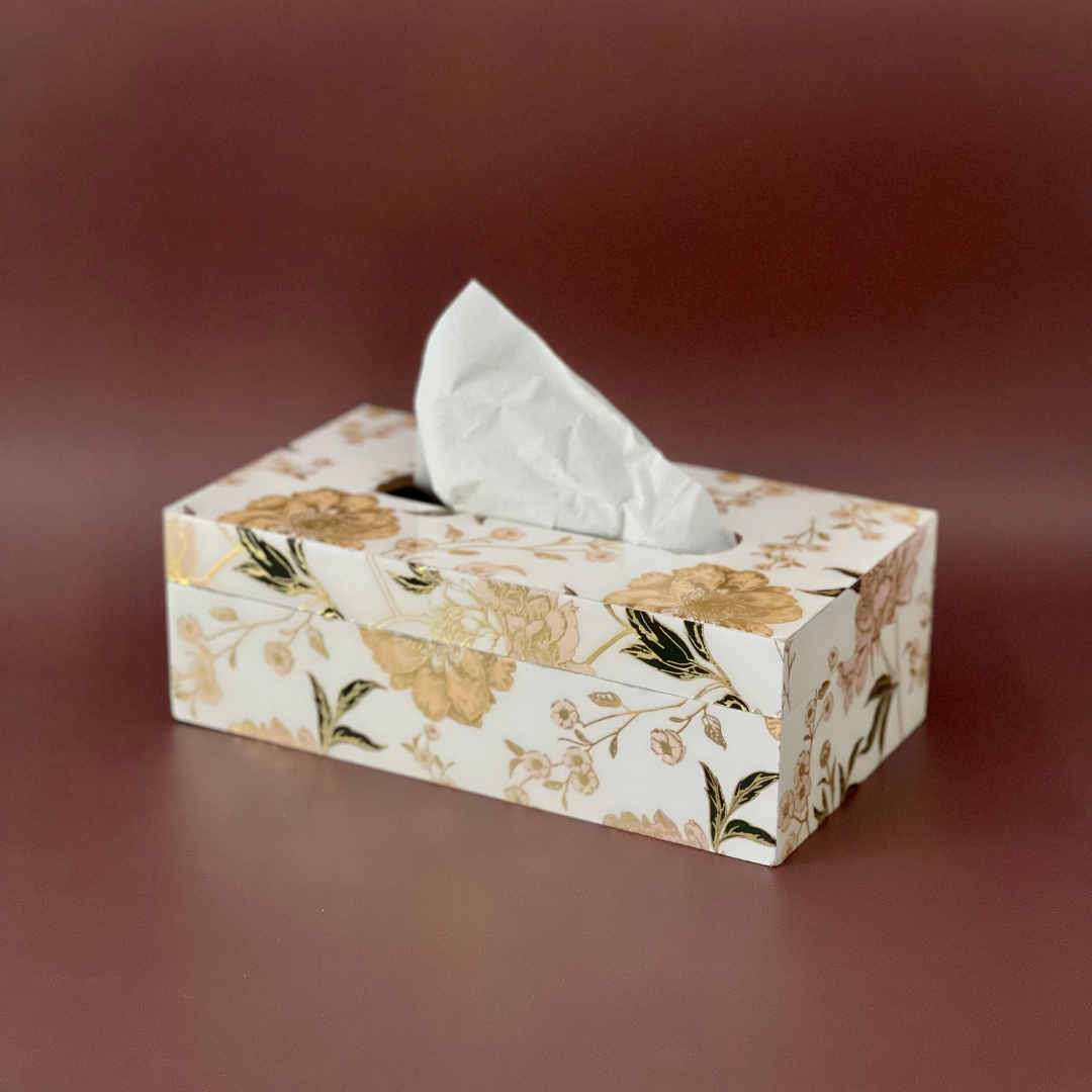 Luxury wooden tissue tray for coffee tables