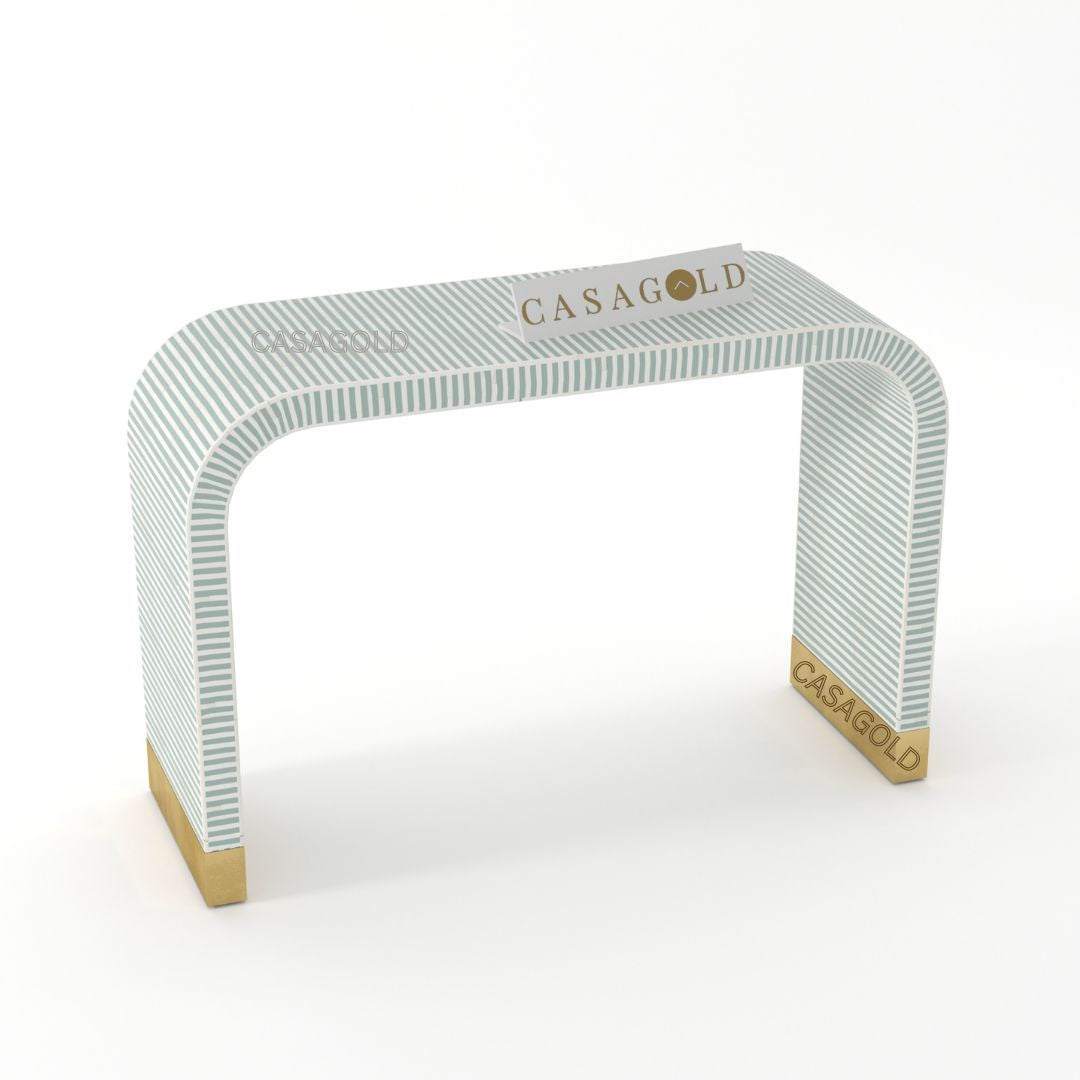 waterfall Bone Inlay Console with Elegant Design