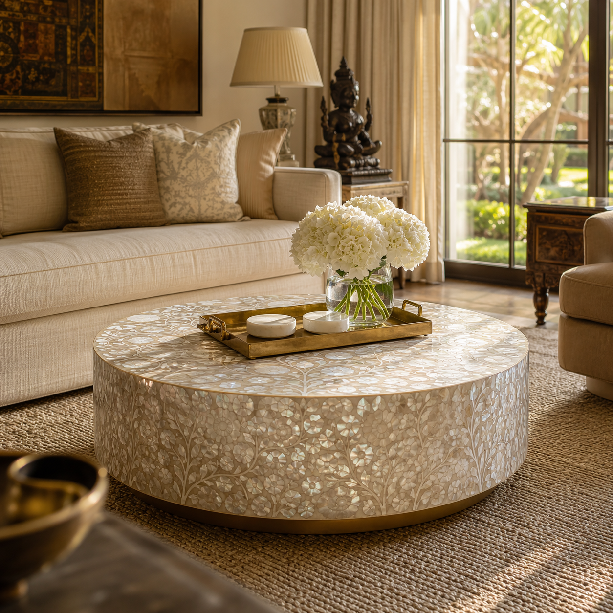 Mother of Pearl Coffee Table India | Handcrafted by CasaGold