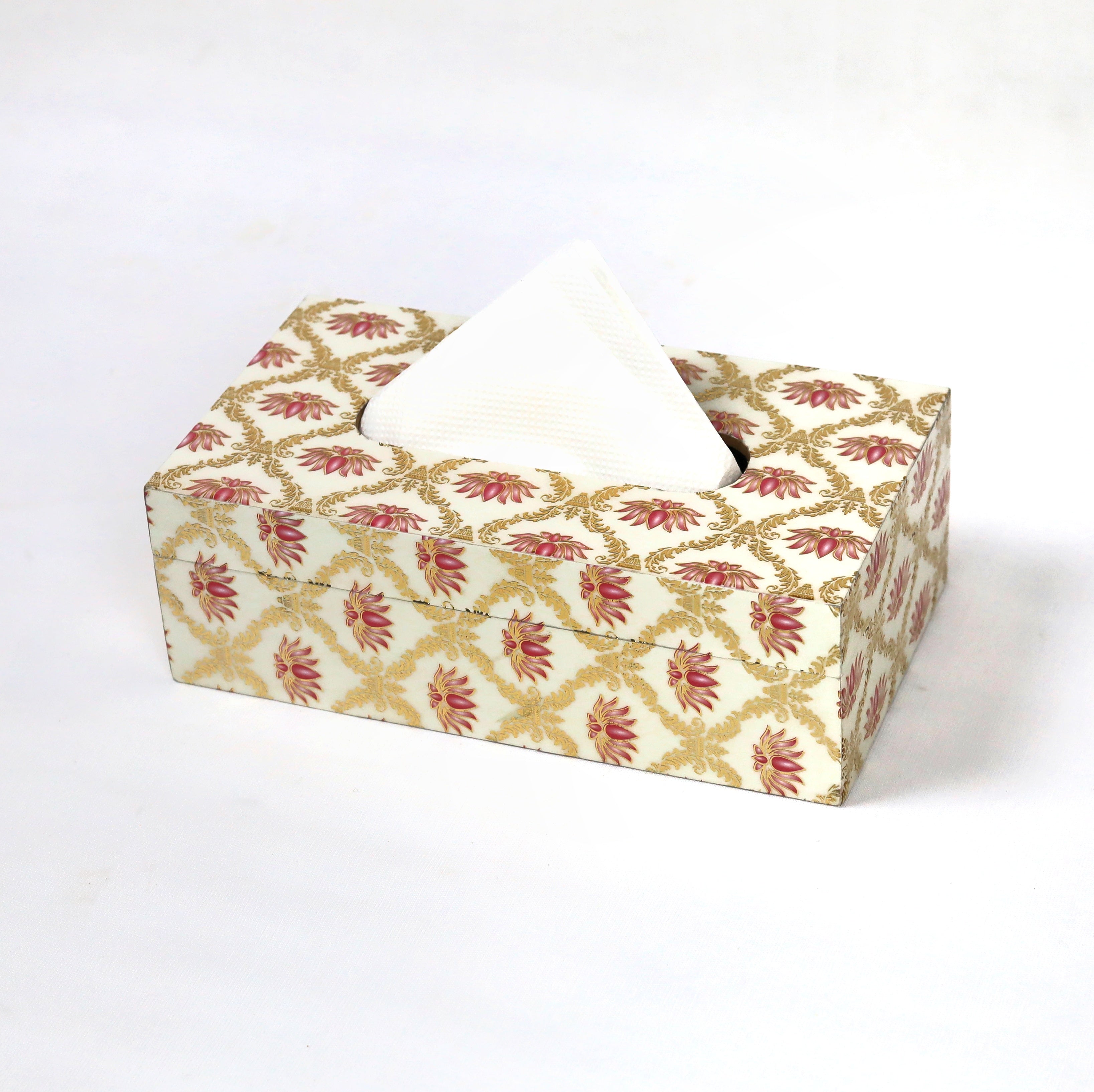 Lotus Print Tissue Box