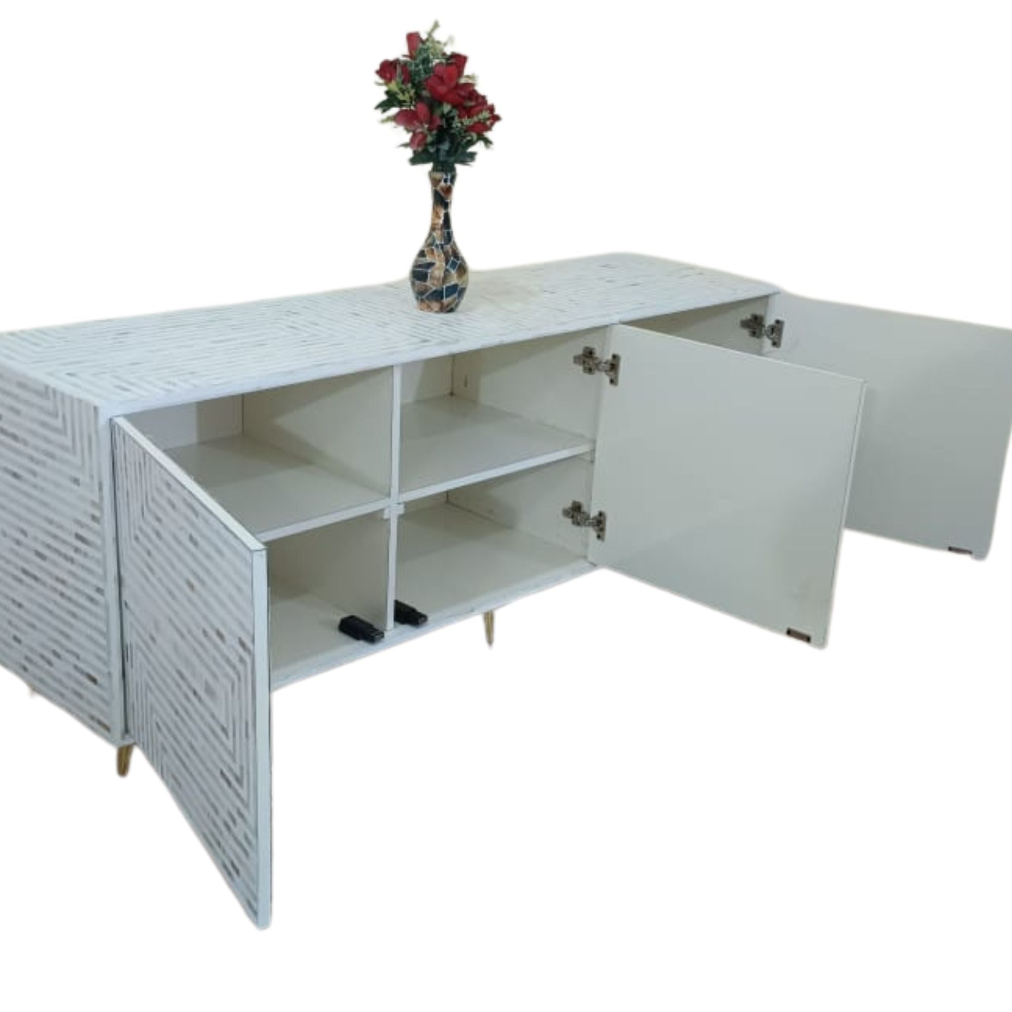 MOP Inlay Media Console & Storage Cabinate