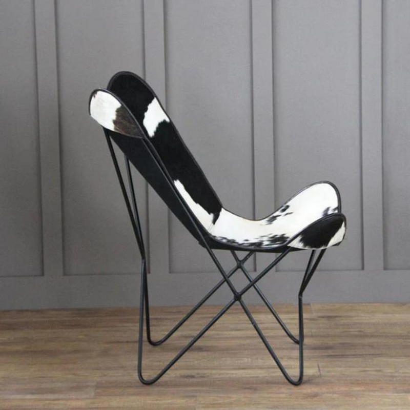 Hair On Butterfly Chair- Black