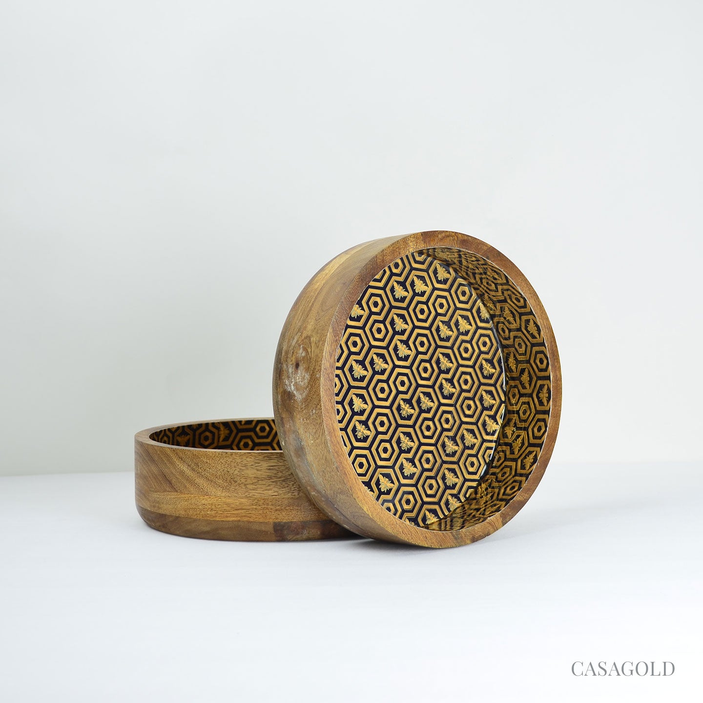 Wooden Serving Bowl - Bee