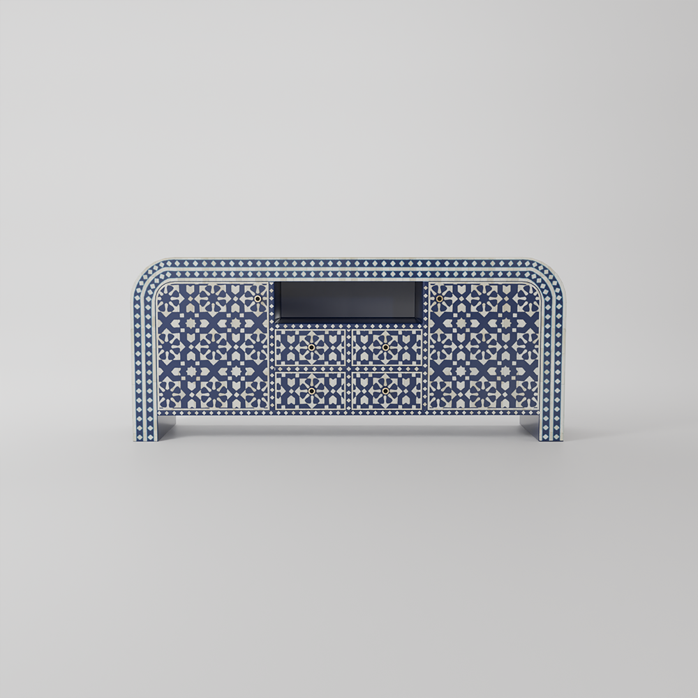 Marrakesh Moroccan Bone Inlay Media Unit