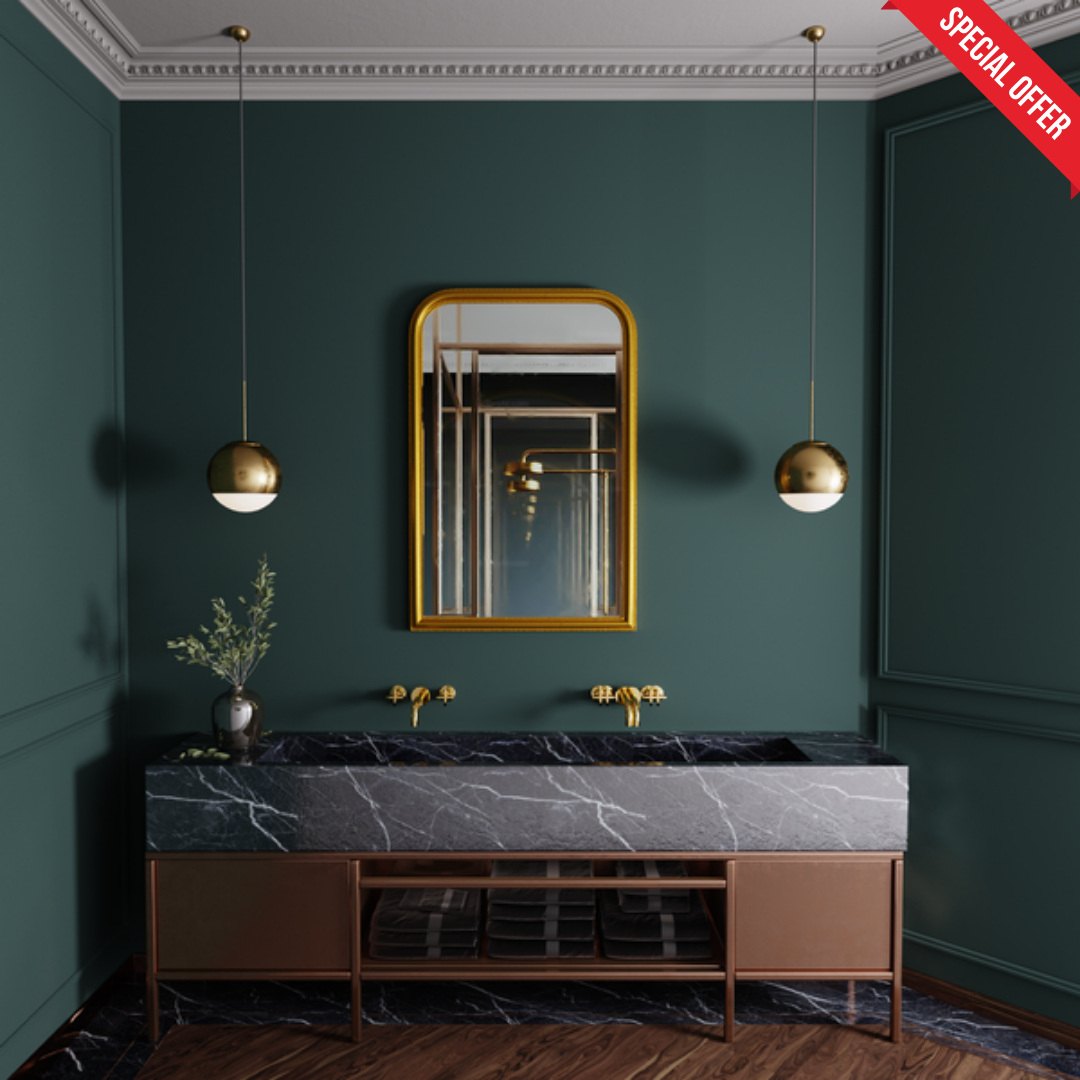 Gold Antique French Mirror in Metal Frame