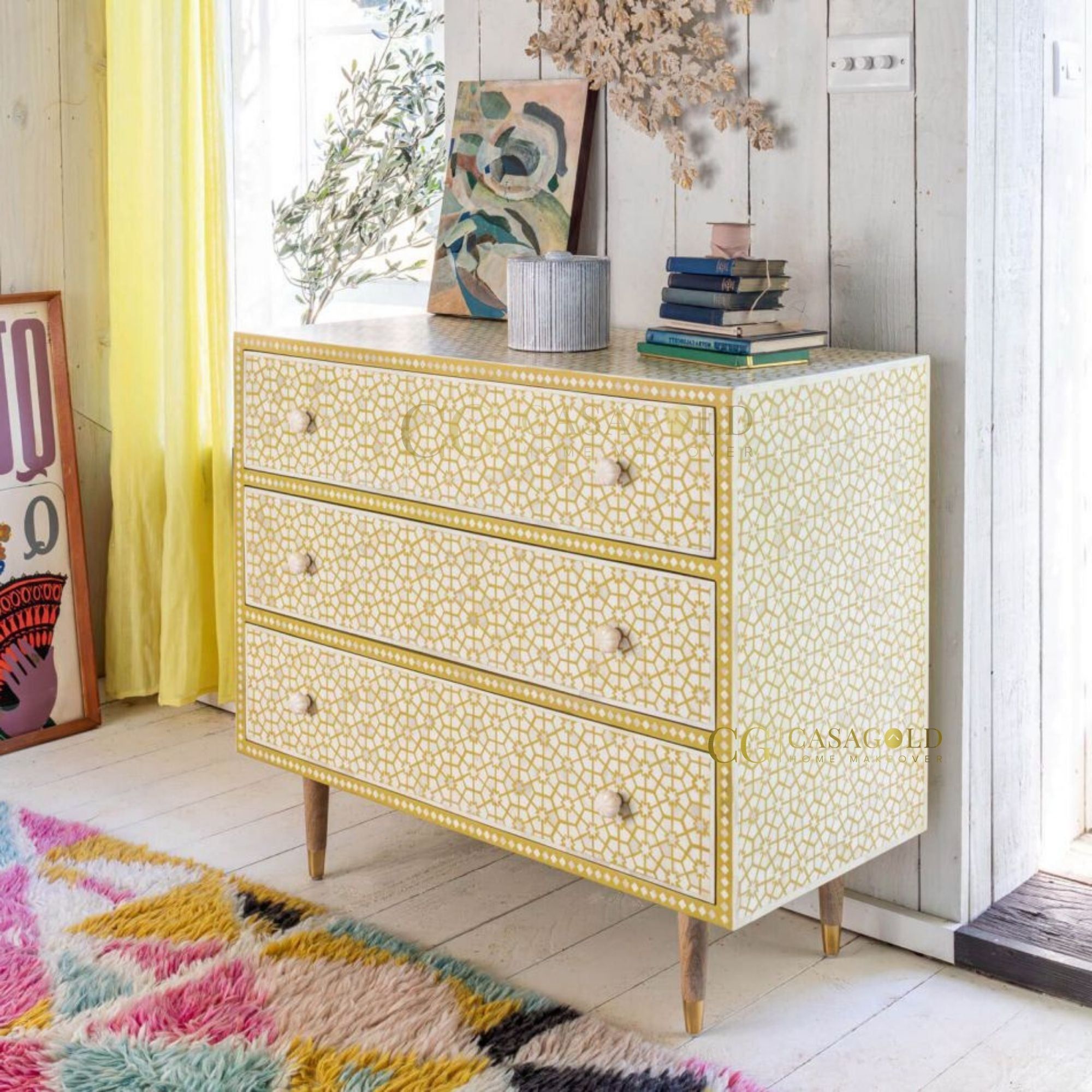 Opulent Star Bone Inlay Chest