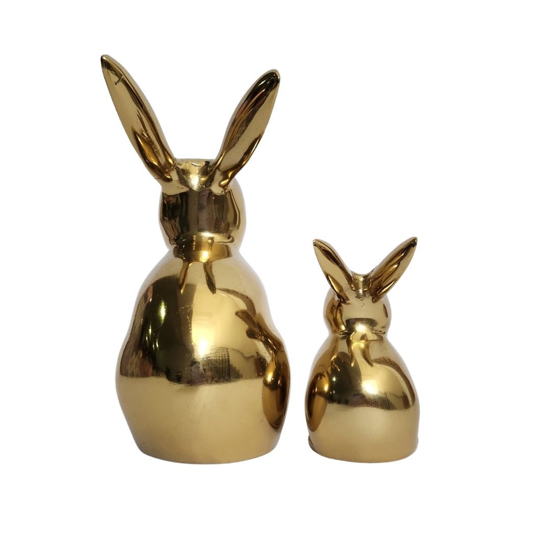 Easter Bunny Antique Metal Figurine Set