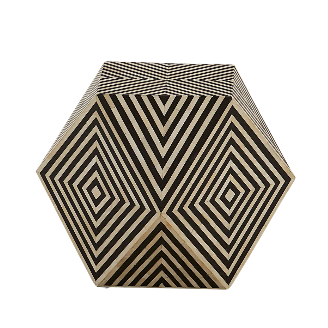 Bone Inlay Star SideTable