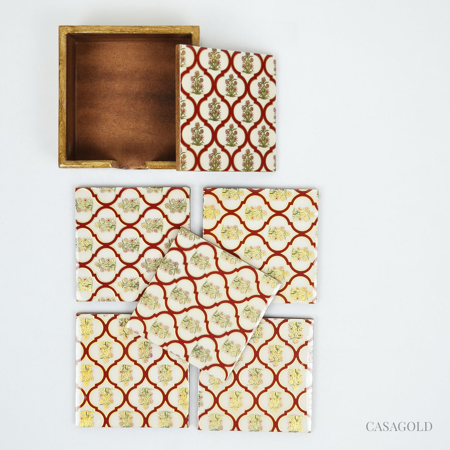 Coasters - Red & Gold