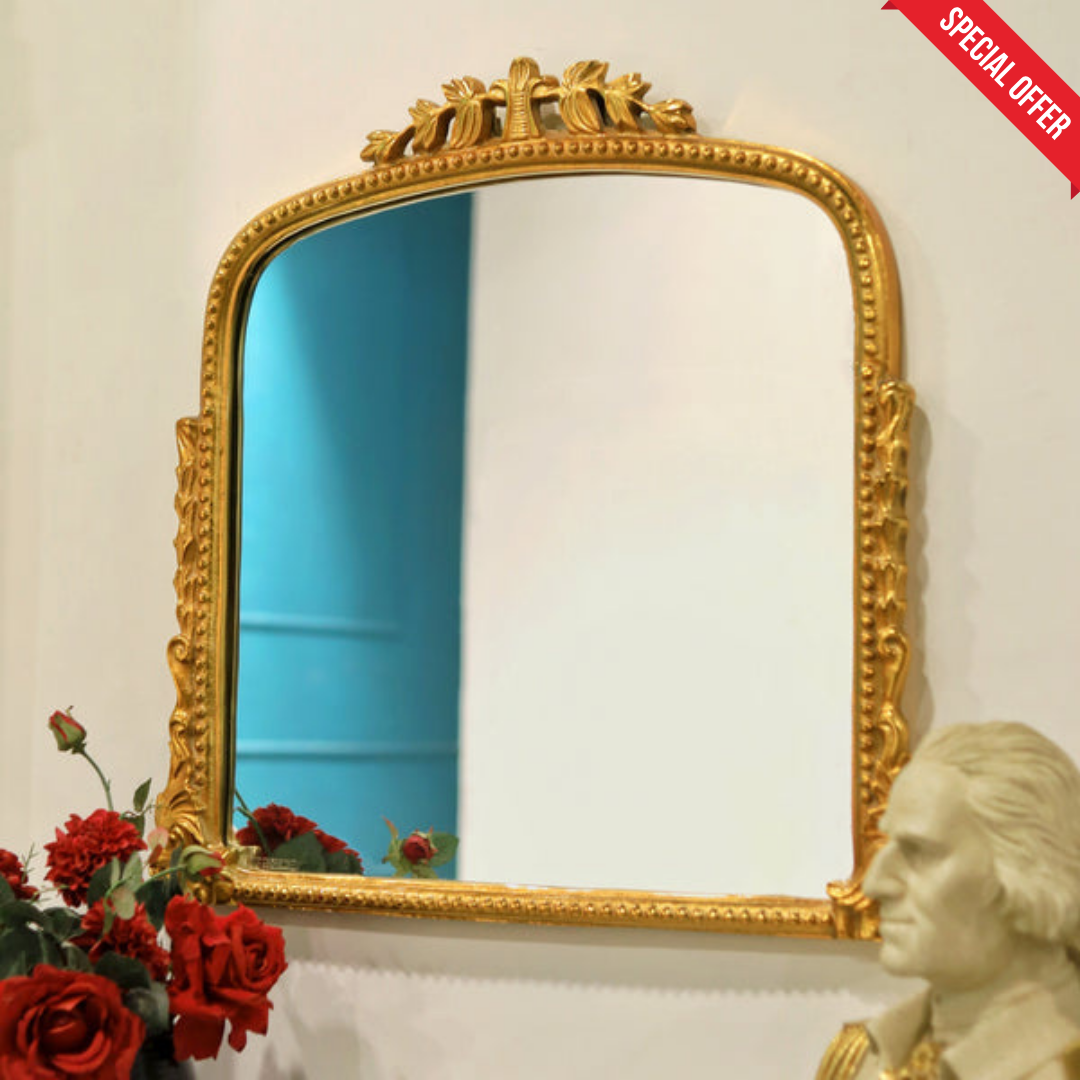 Vintage Gold Primrose Mirror - Small