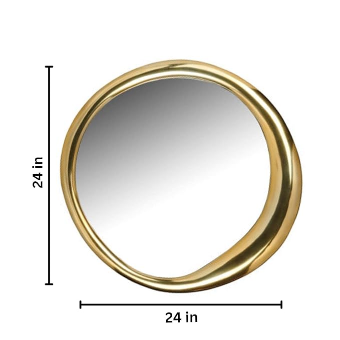 Antique Gold Steel frame glass mirror for classic settings