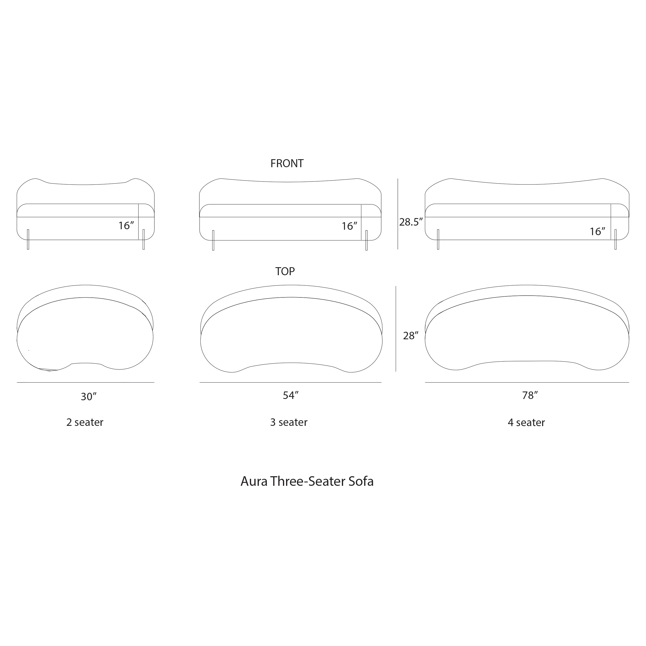 Aura Three-Seater Sofa