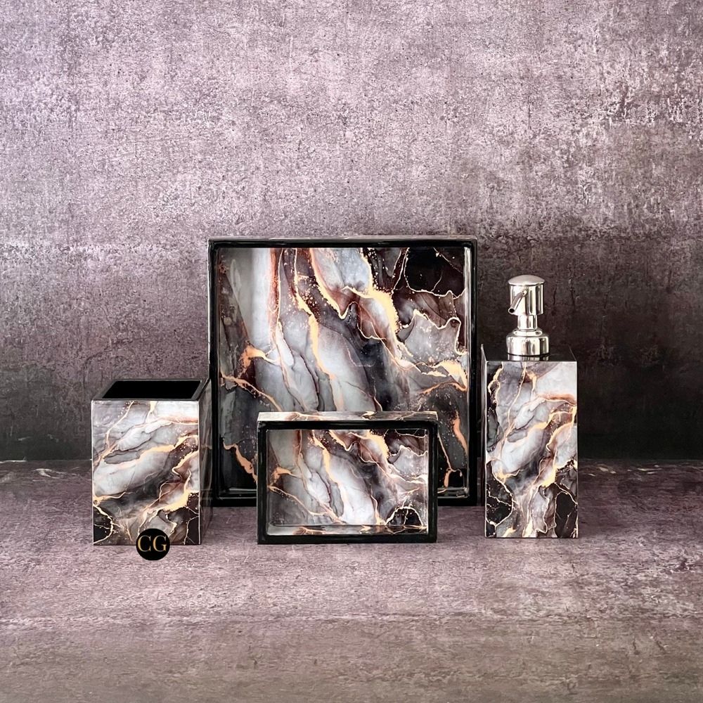 Black Marble bathroom set for sleek sophistication